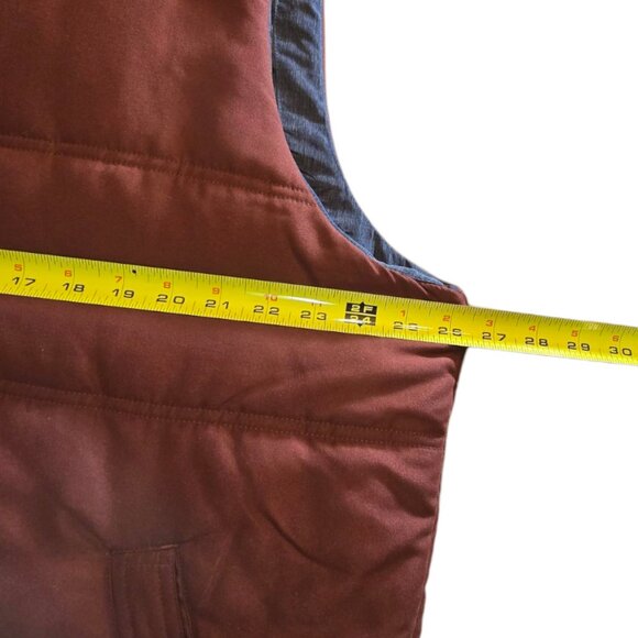 WEATHERPROOF VINTAGE Men's Maroon & Charcoal Full Zip Quilted Vest sz XXL - Picture 5 of 7